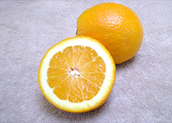 an orange cut open to show the inside
